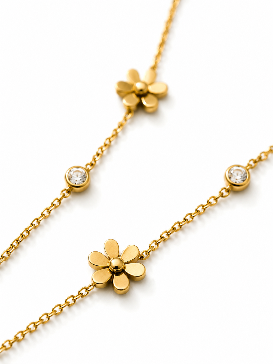 Double Flower Halskette