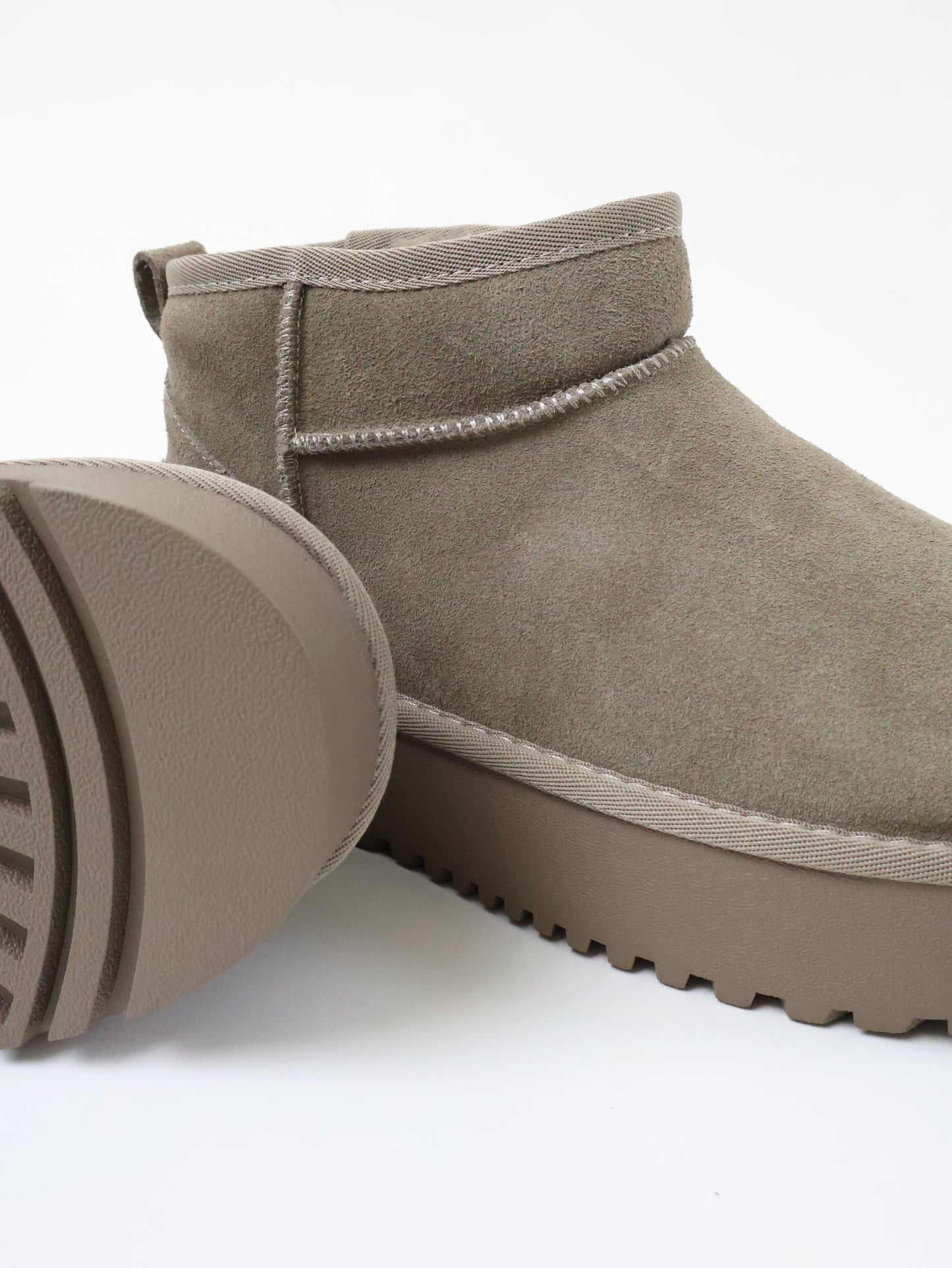Bobi Boot Taupe Mini - Echtes Leder