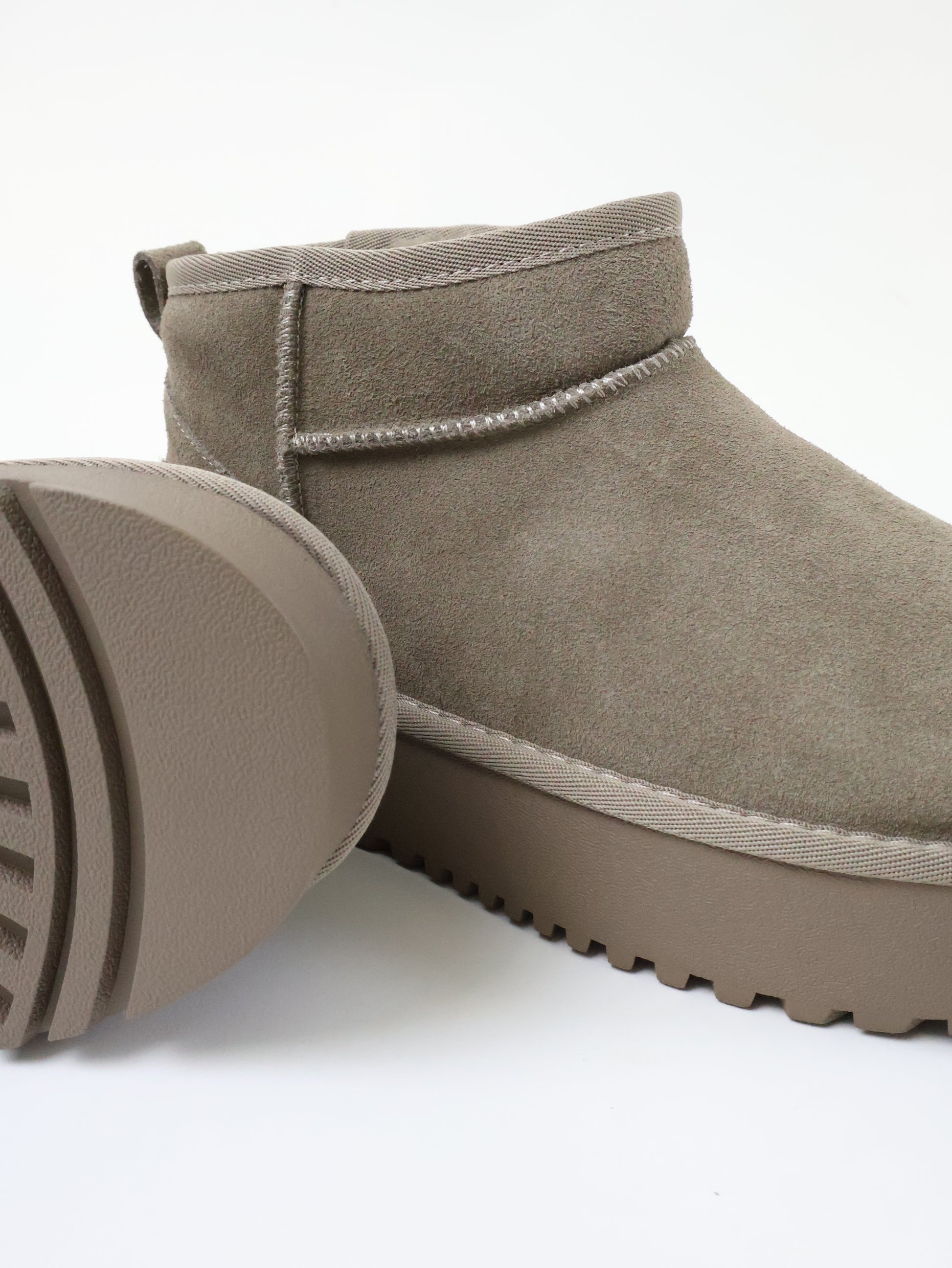 Bobi Boot Taupe Mini - Echtes Leder