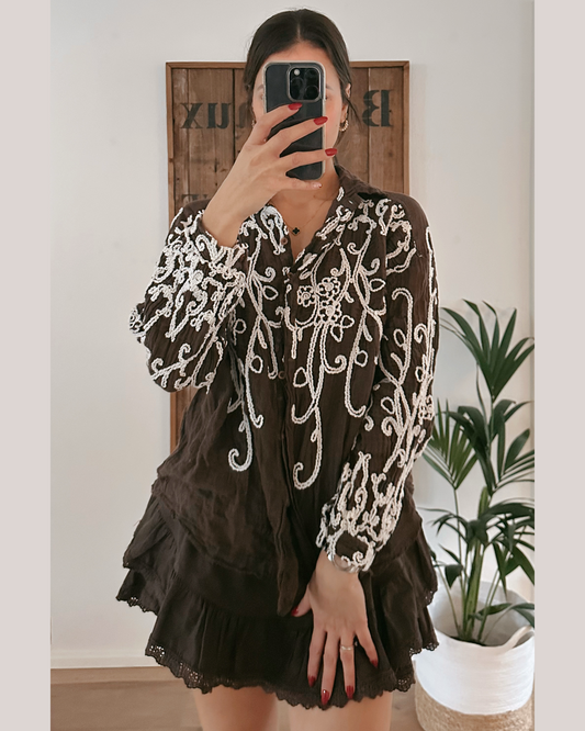 Laya Bluse Marron