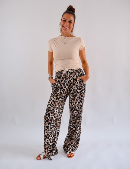 Basic Shirt mit asymmetrischem Ausschnitt Beige