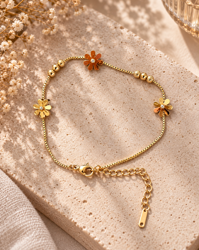 Golden Flower Armband