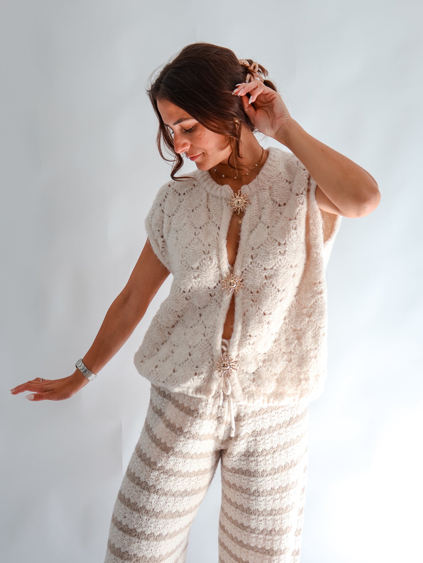 Sol Strickweste creme