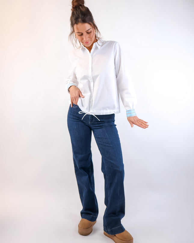 Smith&Soul Solid Blouse with Drawstring at Front