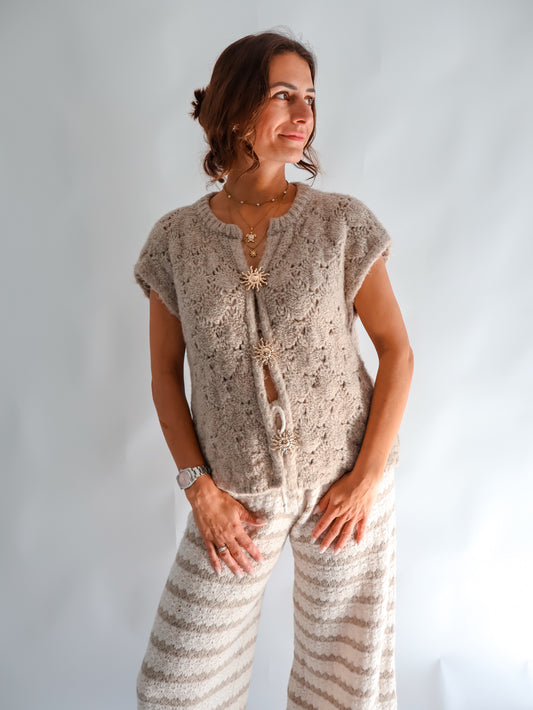 Sol Strickweste Beige