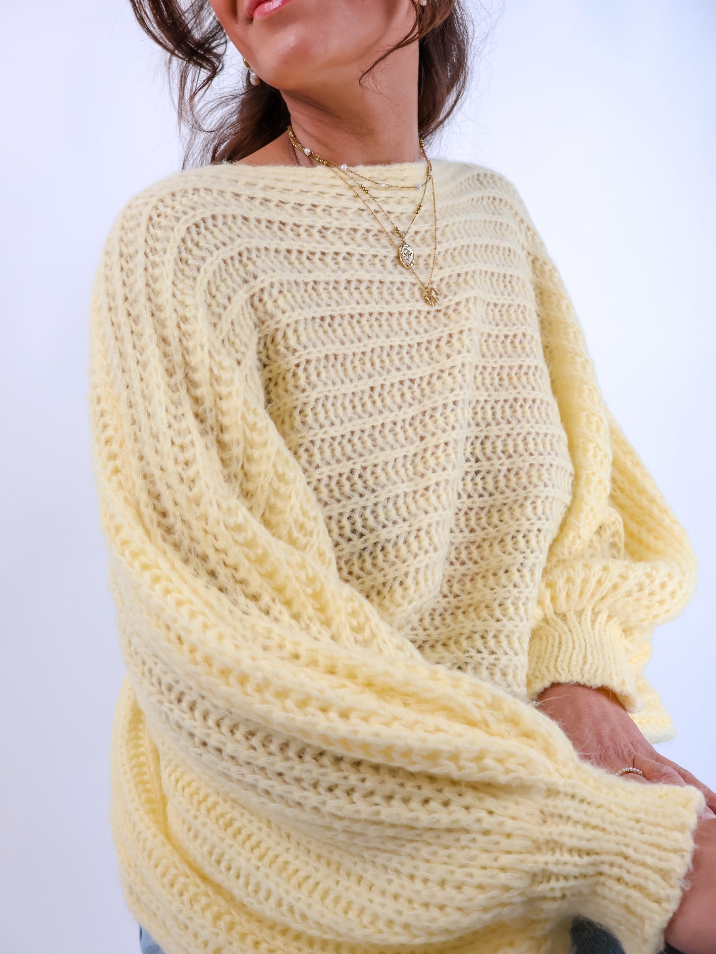 Strickponcho Citrus