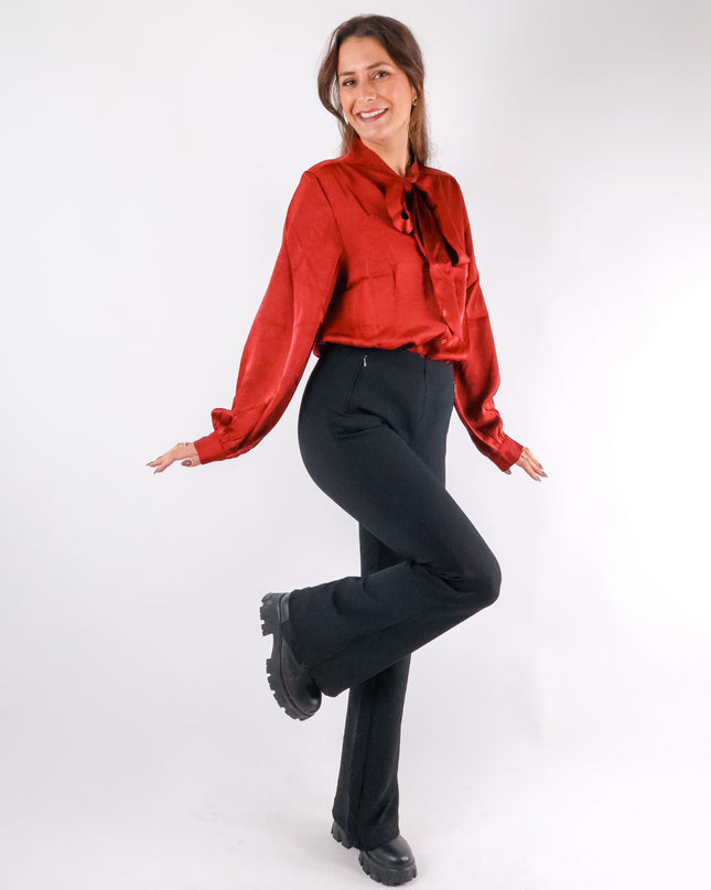 Romina Schlupenbluse Bordeaux
