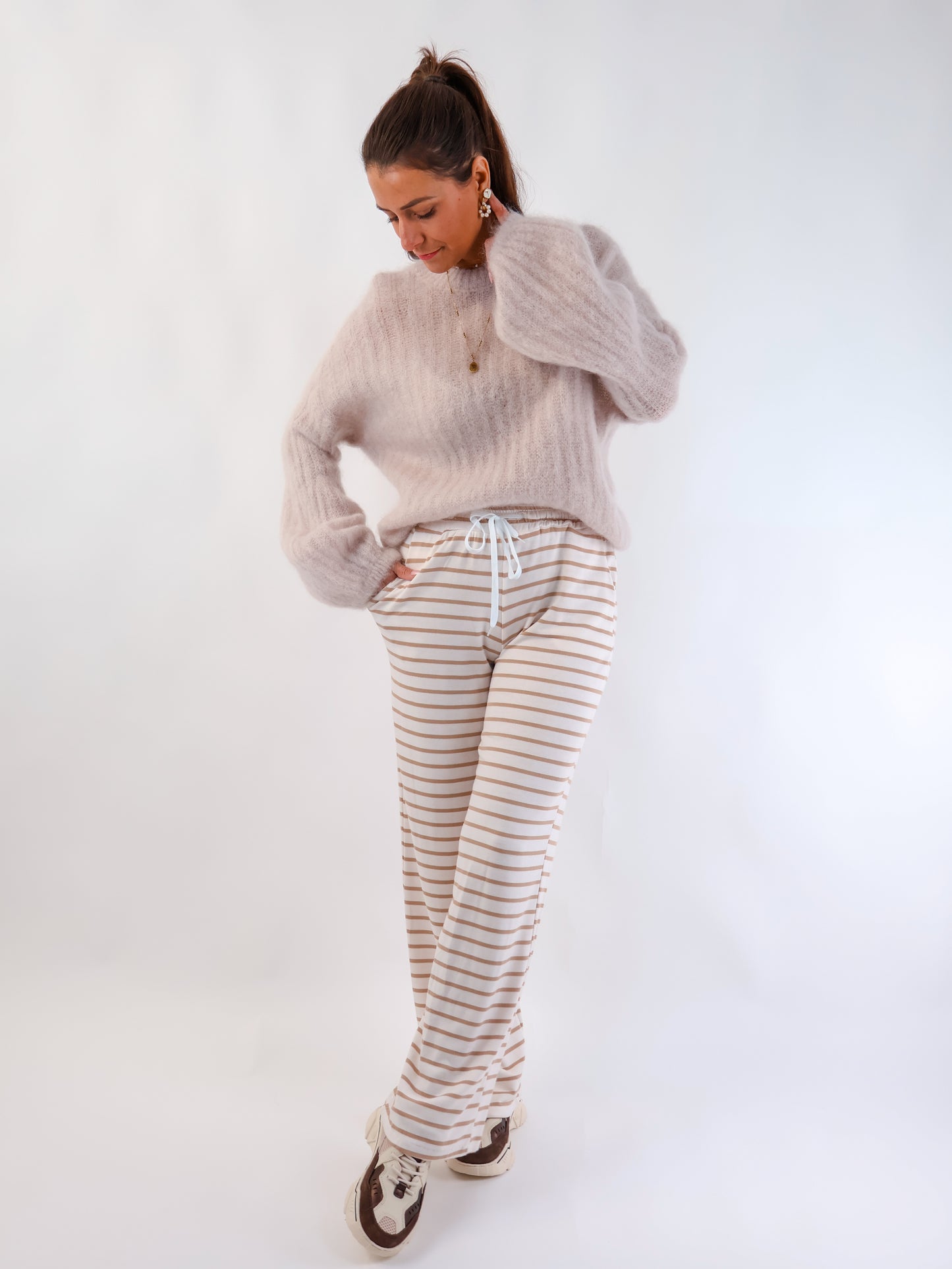 Caro Stoffhose Creme