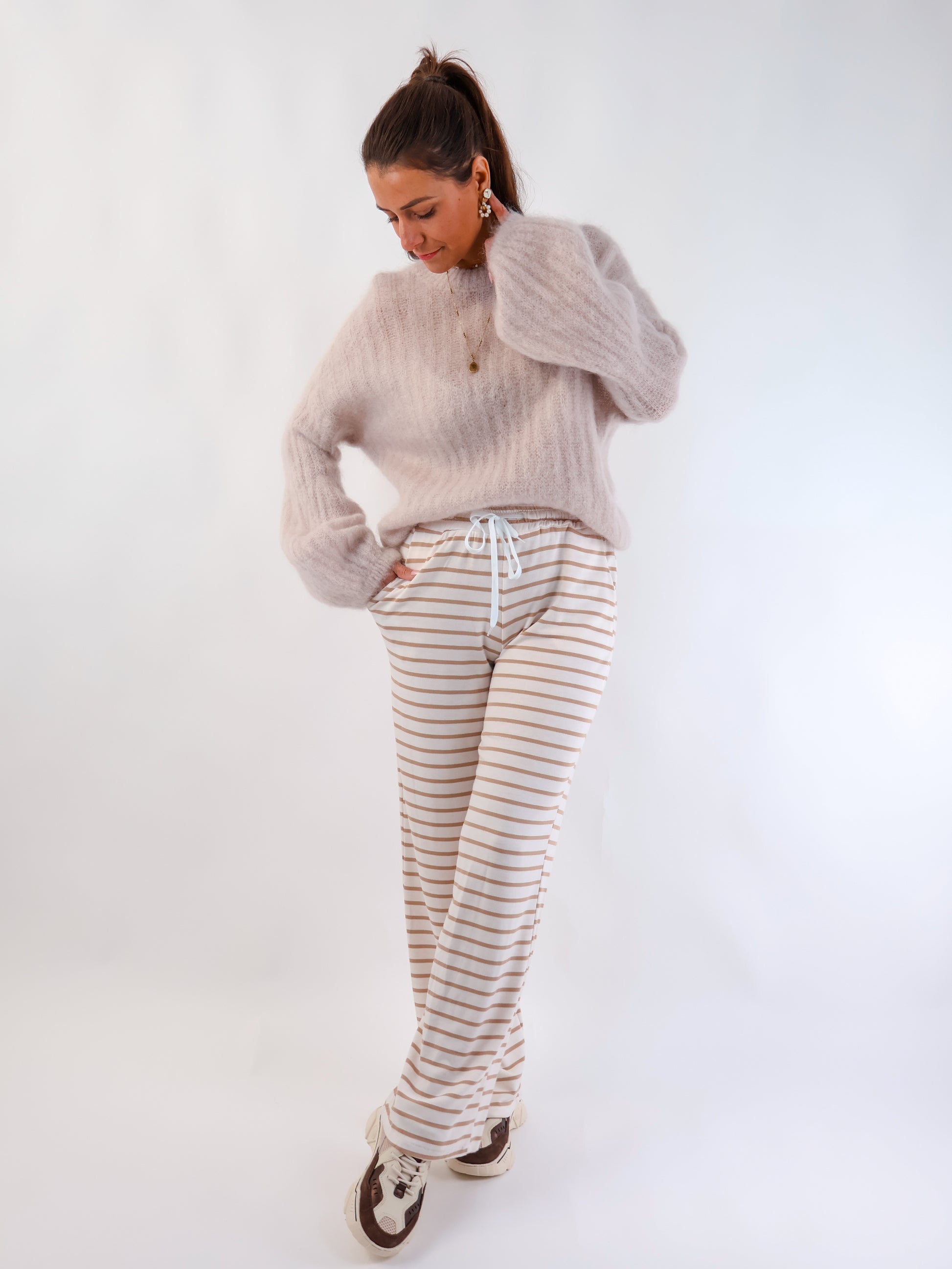 Caro Stoffhose Creme