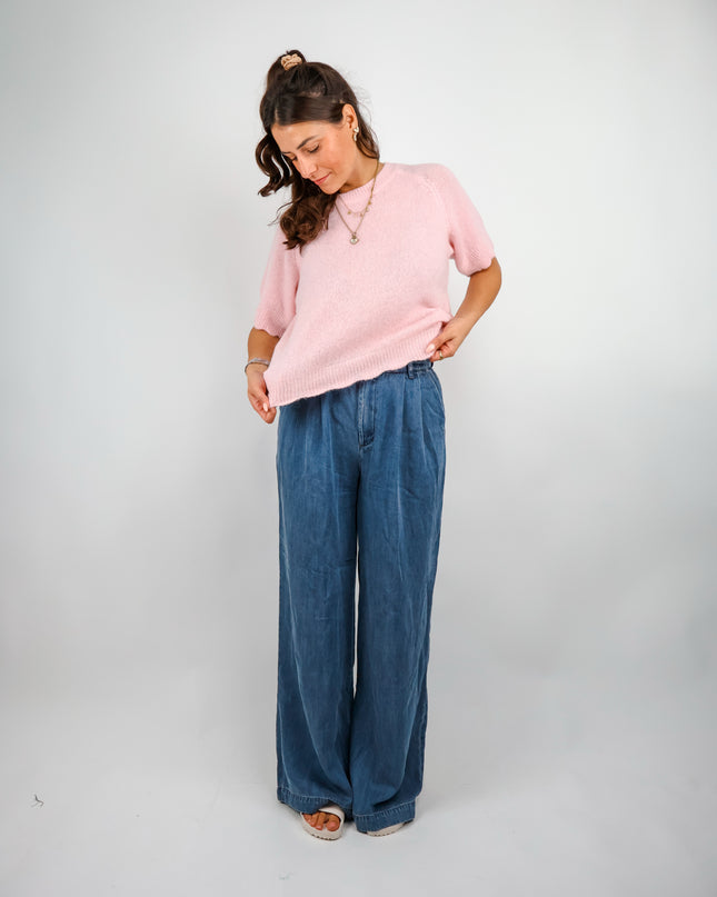 Wave Alpaka Pullover Rose