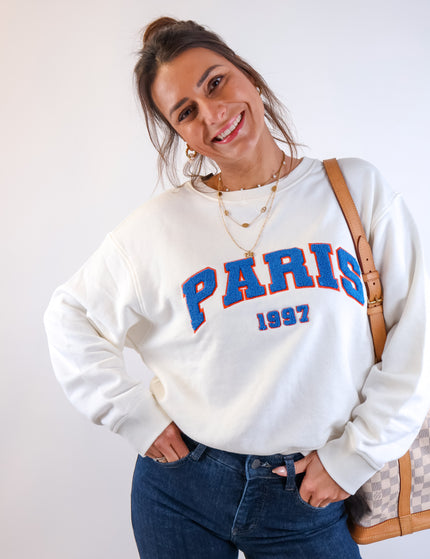Smith&Soul Relaxed College Sweatshirt Offwhite