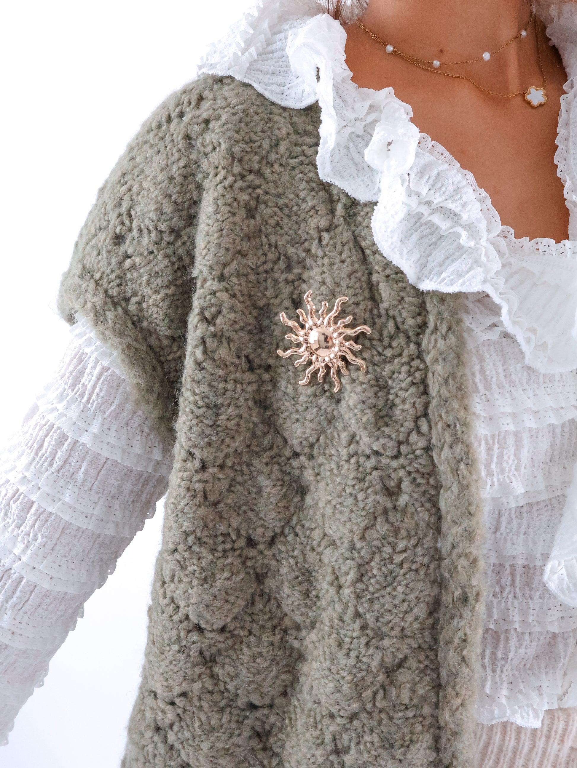 Sol Strickweste Olive