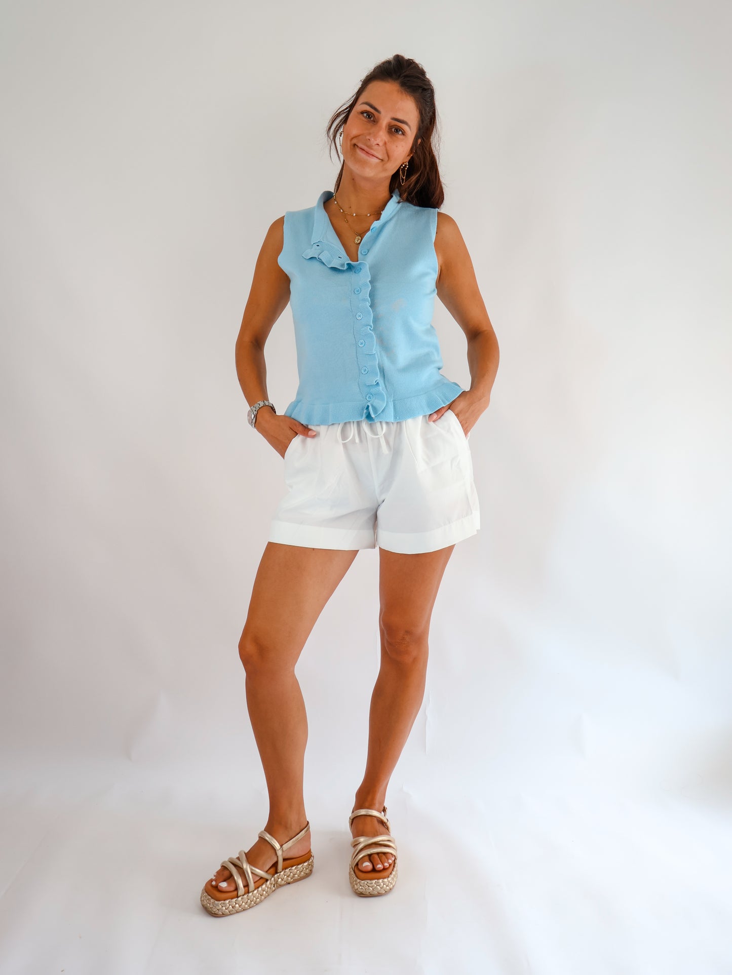 Elise Strickweste Hellblau