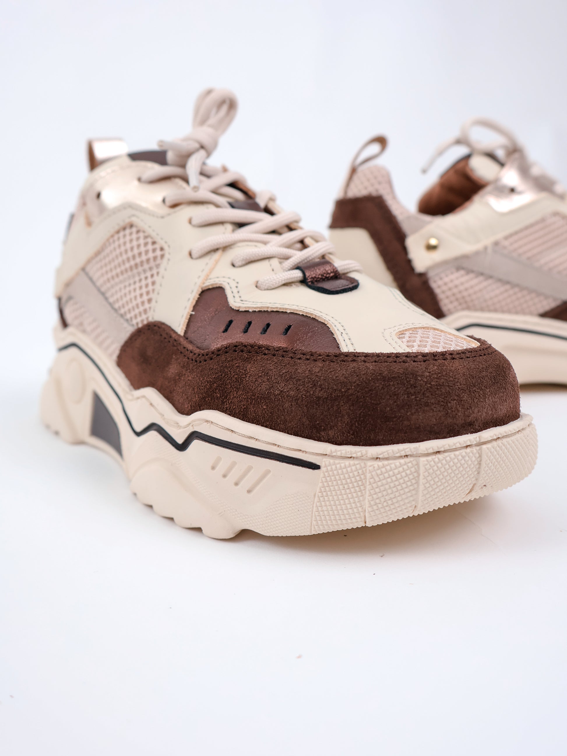 DWRS Pluto Sneaker Offwhite & Darkbrown