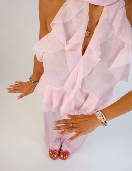 Volant Top Rosa