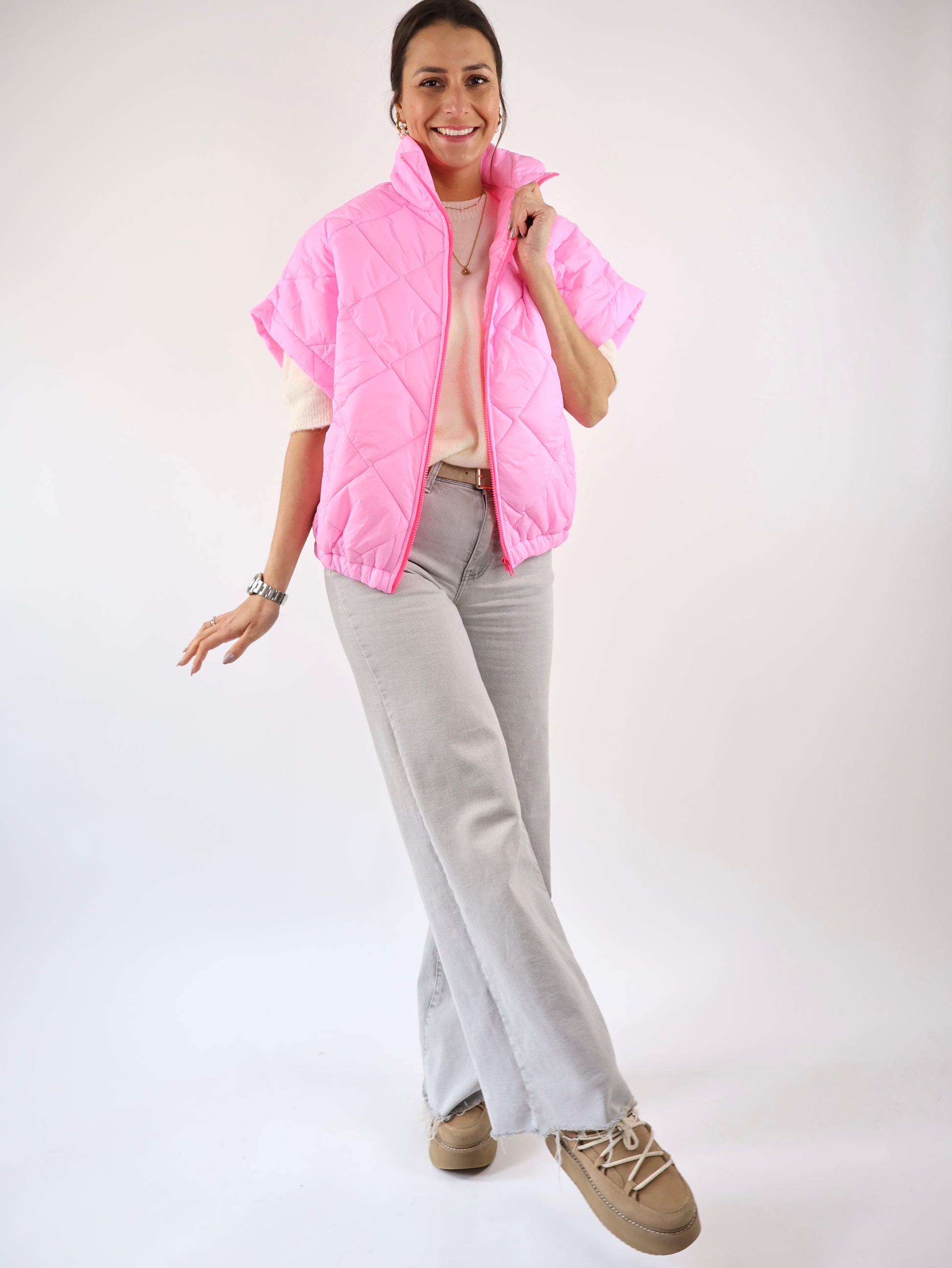 Oversize Weste Pink