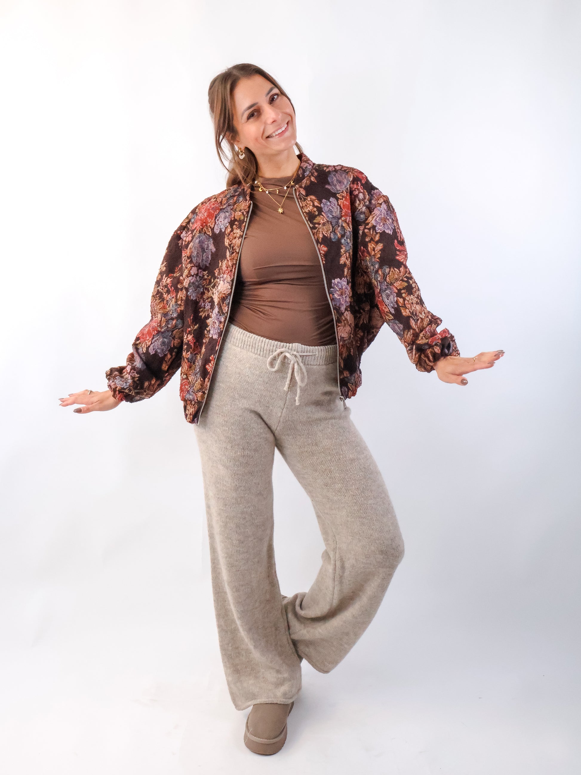 Lena Wollhose Beige