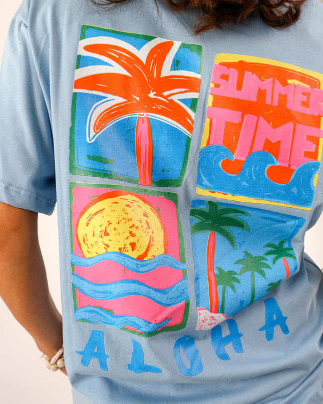 Aloha T-Shirt Hellblau