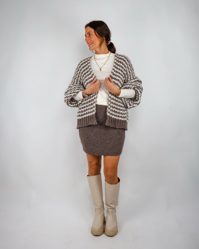 Strickjacke Malia – Marron Cream