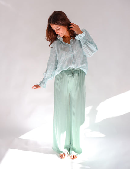 Aurora Streifenbluse Watergreen