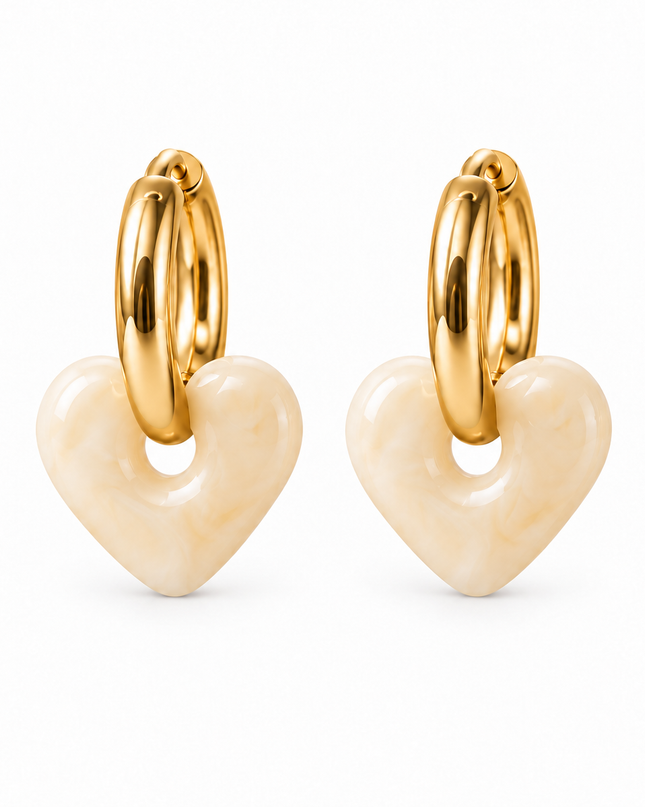 Ohrringe Ivory Heart