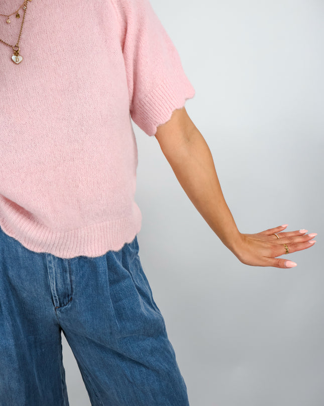 Wave Alpaka Pullover Rose