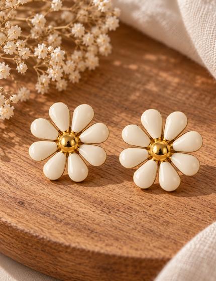 Ohrringe White Daisy