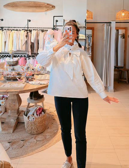 Bow Bluse Weiß