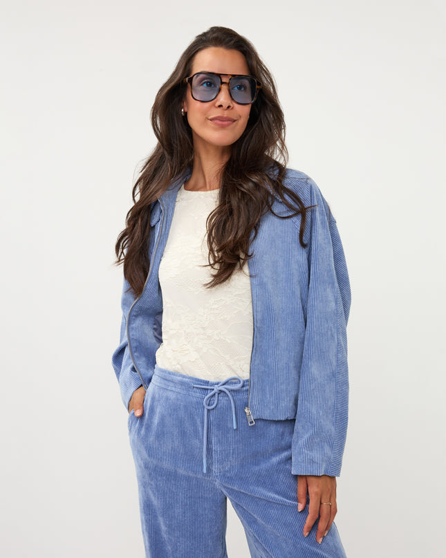 Esqualo Cord Bomberjacke Sky Blue