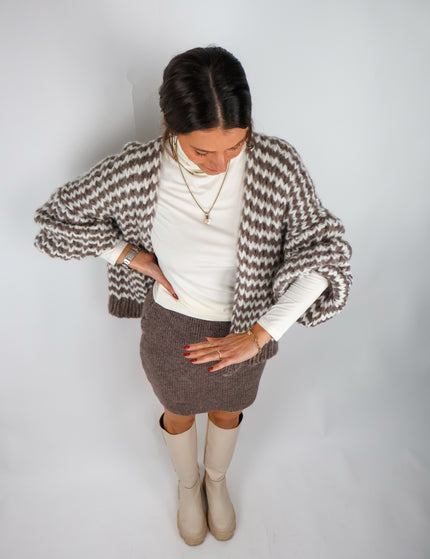 Strickjacke Malia – Marron Cream