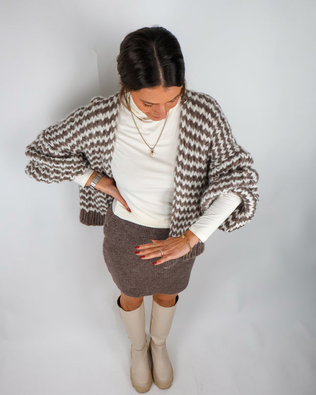Strickjacke Malia – Marron Cream