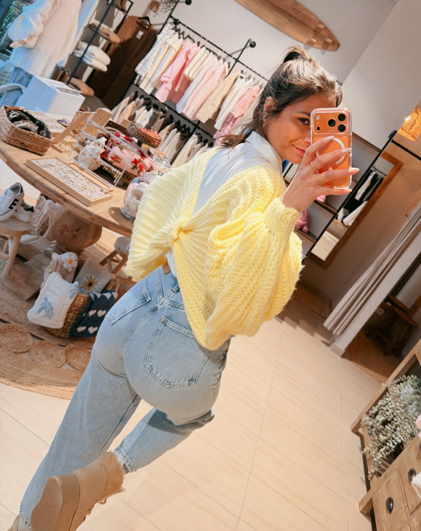 Strickponcho Citrus