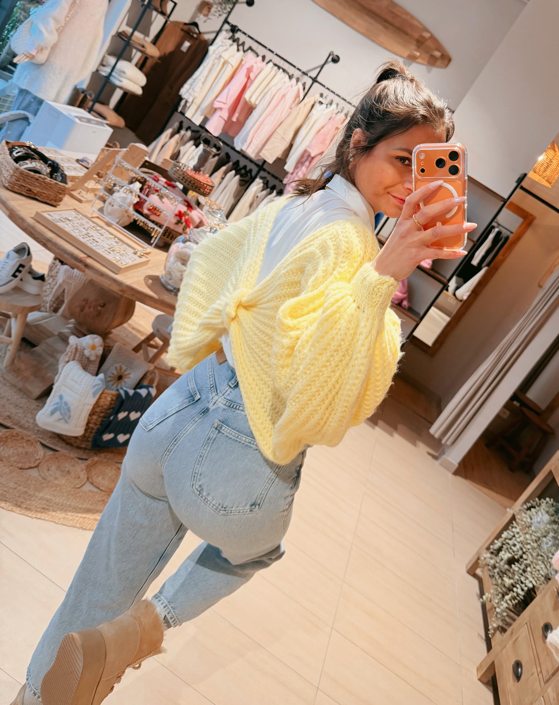 Strickponcho Citrus