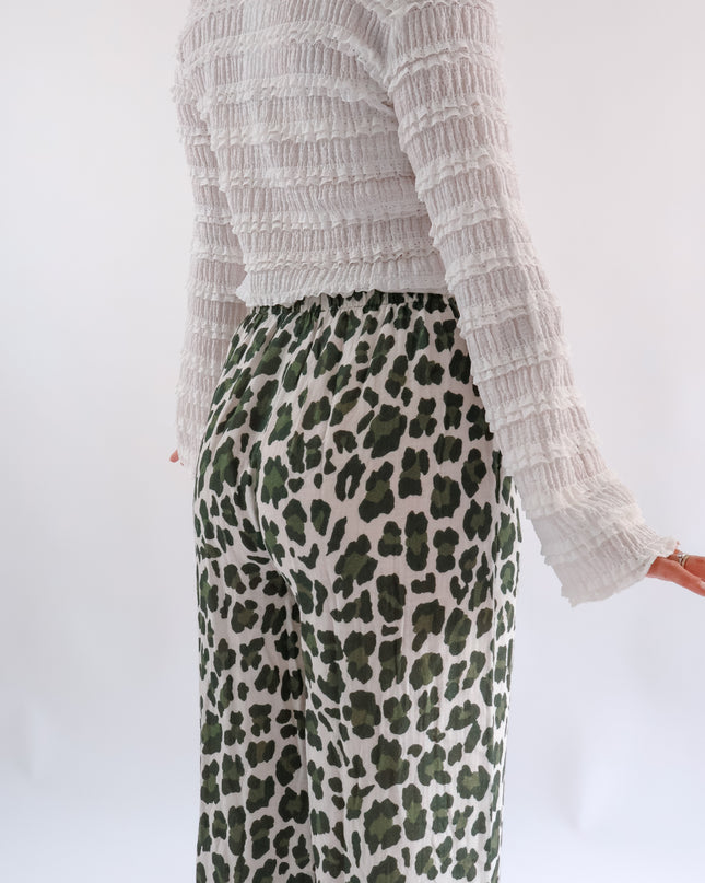 Musselin Hose Leo Olive
