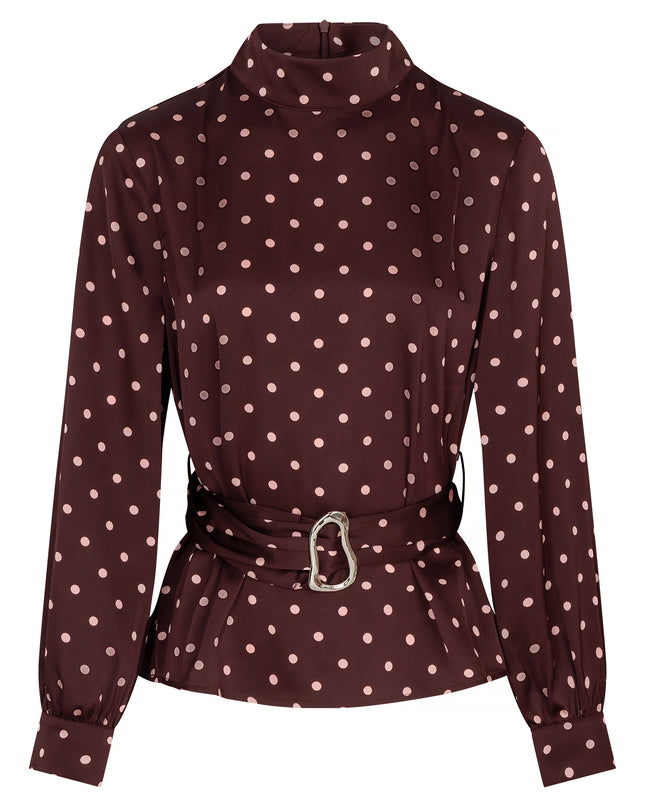 Studio Amaya Selya Bluse Bordeaux