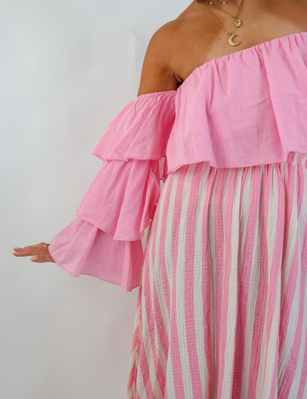 Flared Offshoulder Top Candy