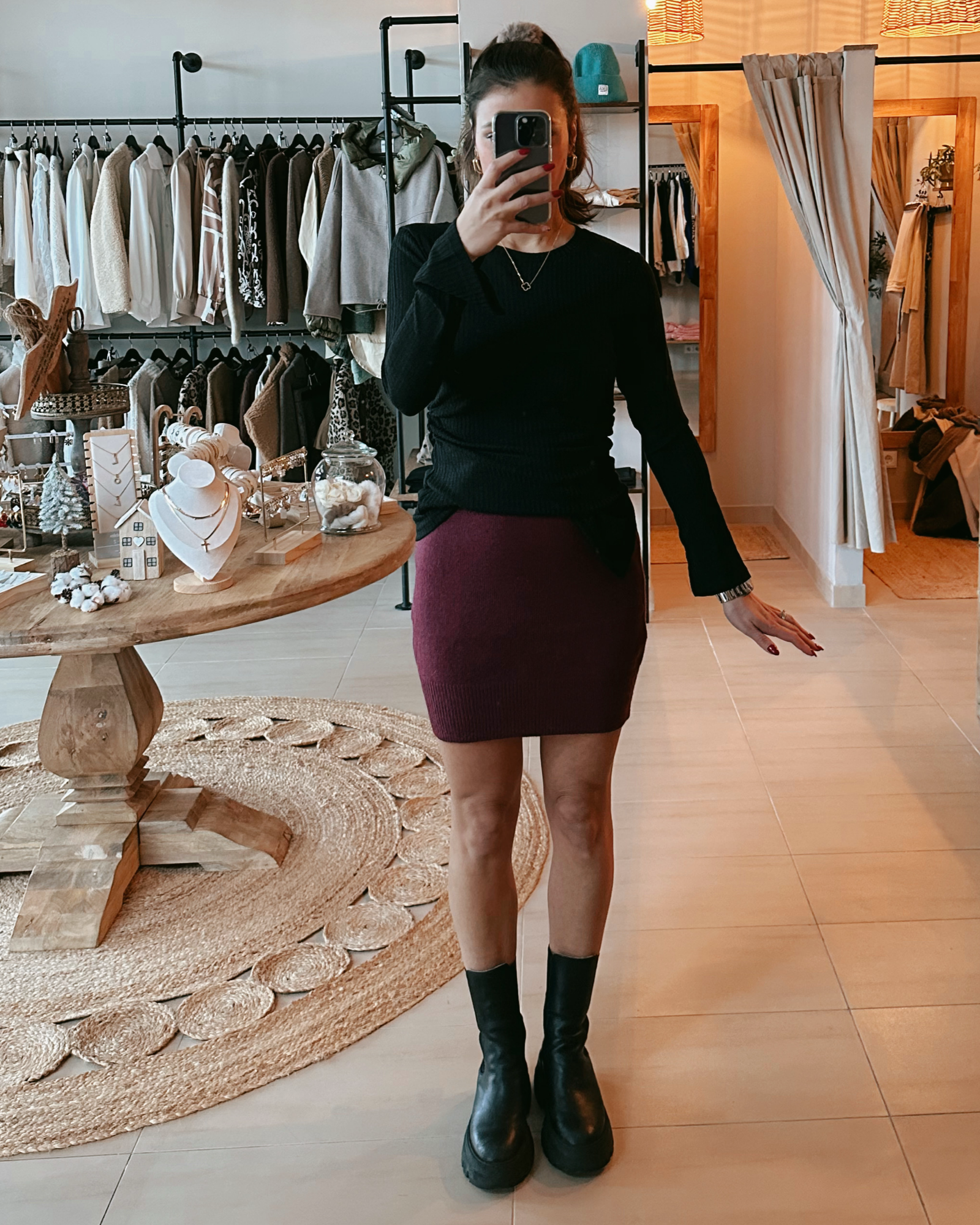 Laura longsleeve Schwarz