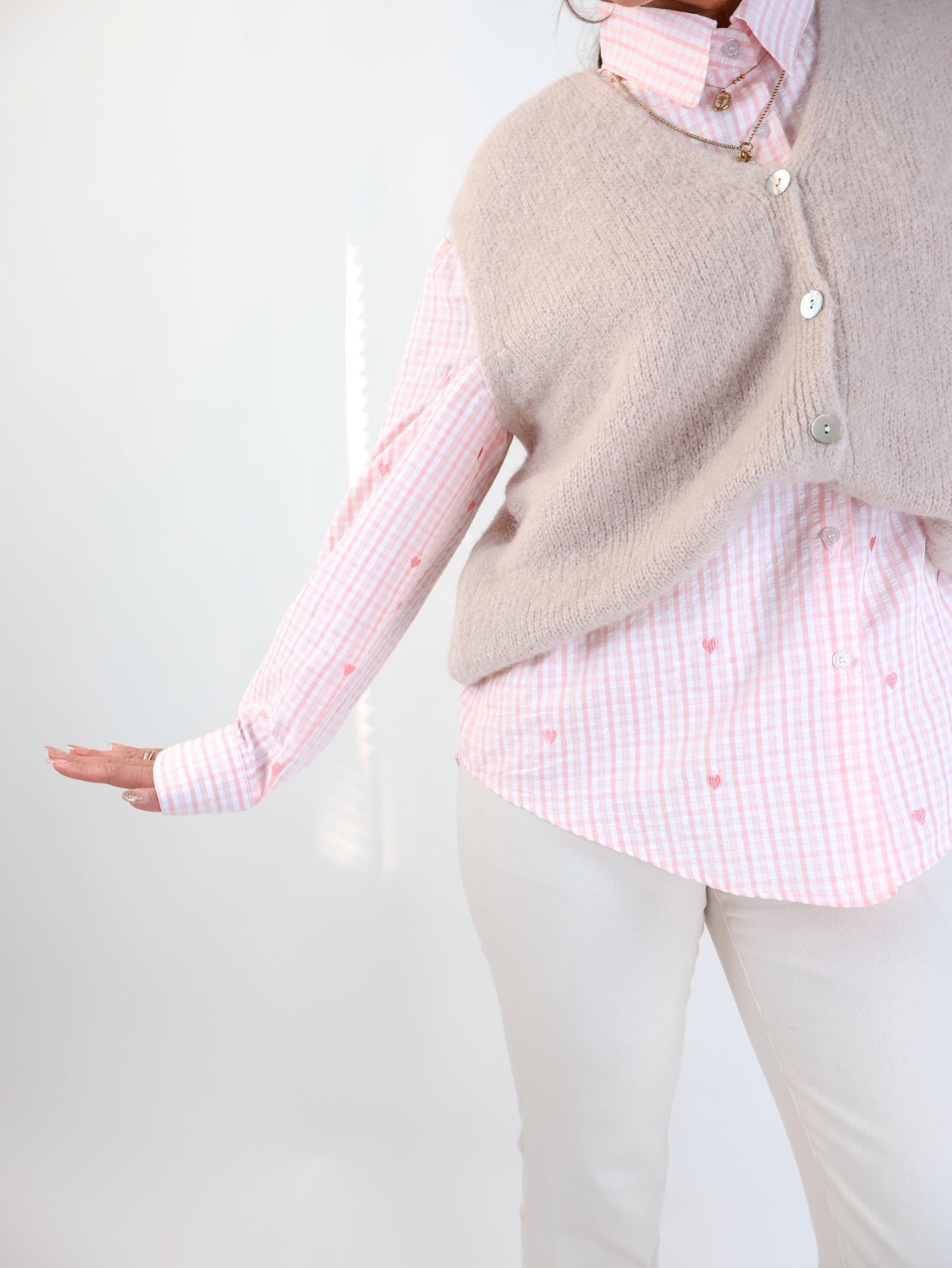 Alpaka Pullunder Beige 