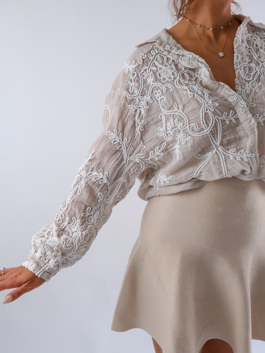 Laya Bluse Beige