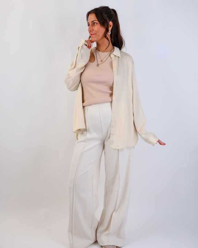 Seidenbluse Creme