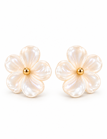 Ohrringe „Pearl Blossom“ – Gold