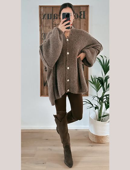Oversize Cozy Cardigan Marron