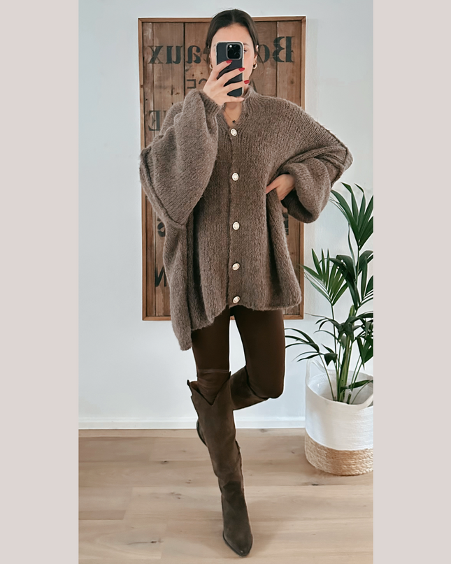 Oversize Cozy Cardigan Marron