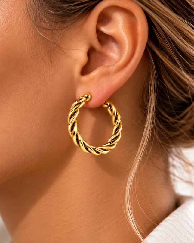 Ohrringe Golden Twist – Gold