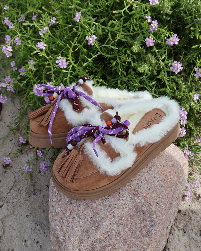 DWRS NOVA suede - Loafers | Cognac / Off white