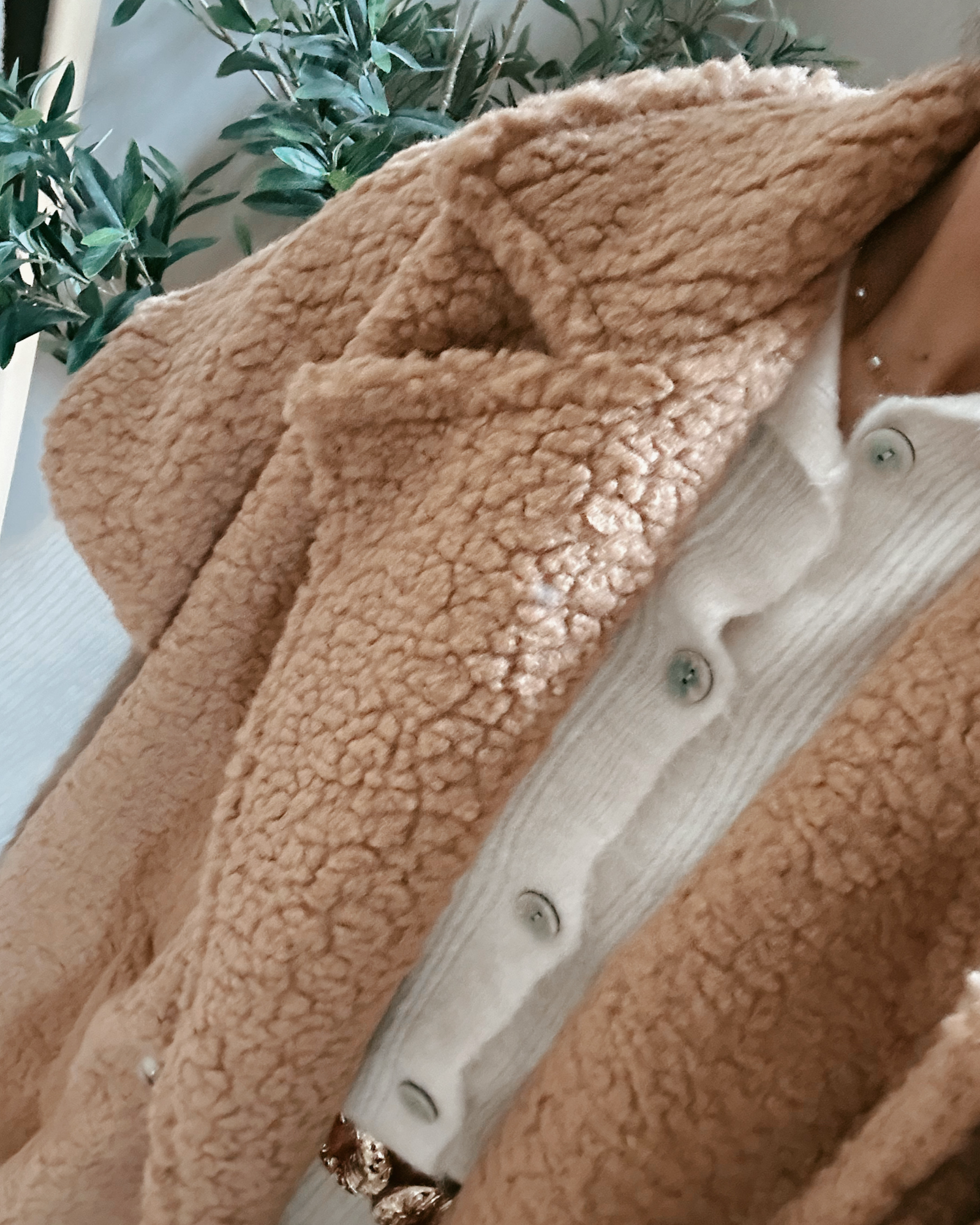 Oversize Kuschelweste Camel