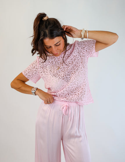 Alma Spitzenshirt Rosa