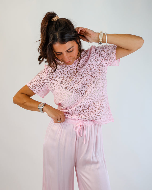 Alma Spitzenshirt Rosa
