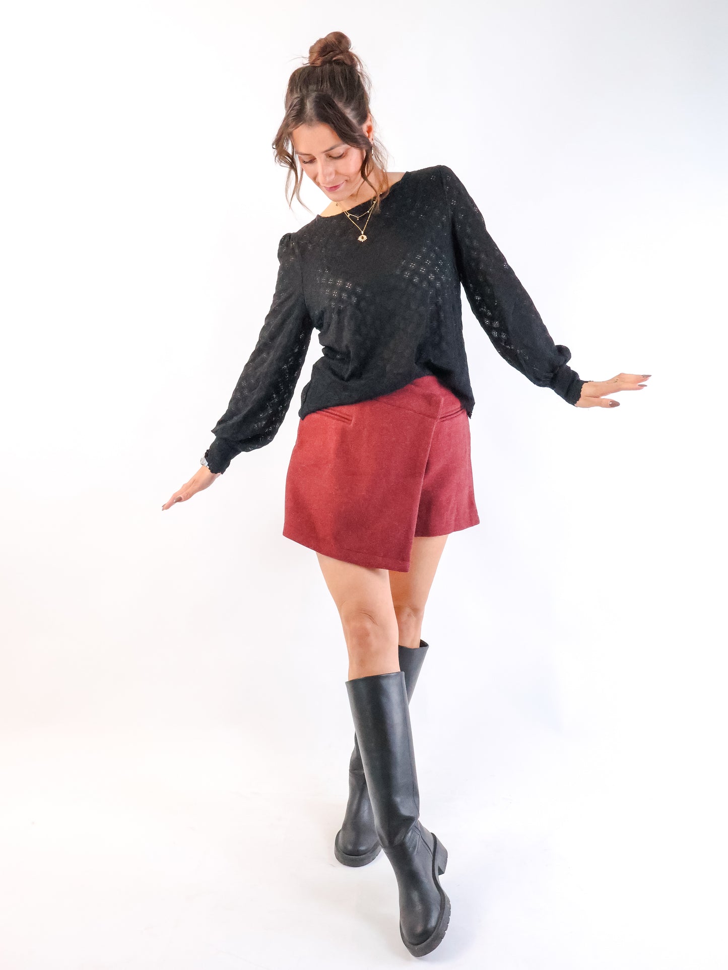 Clara Spitzenoberteil Schwarz