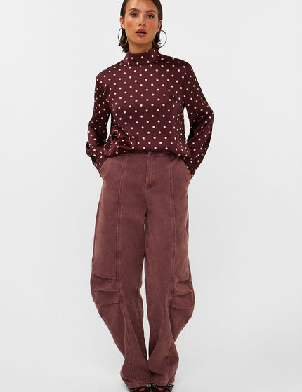 Studio Amaya Selya Bluse Bordeaux